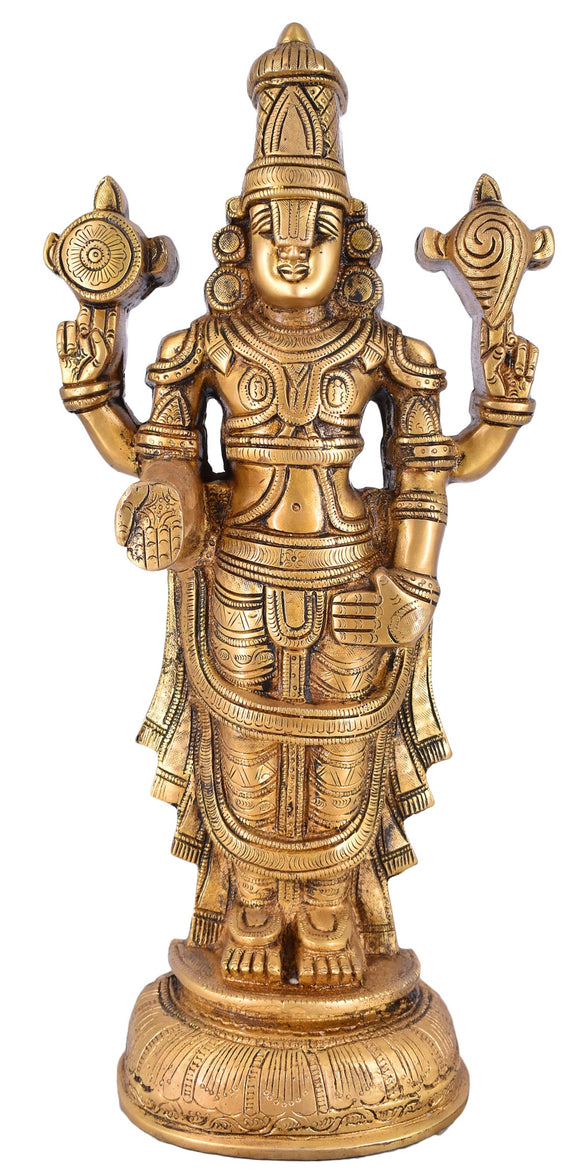 White Whale Lord Tirupati Balaji/Sri Venkateswara Brass Statue Wall Handing Religious Strength God Sculpture Idol Home Decor