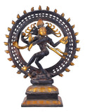White Whale Natraj Brass Statue,Nataraja - King of Dancers Hindu God Shiva for Temple Mandir Home Decor