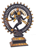 White Whale Natraj Brass Statue,Nataraja - King of Dancers Hindu God Shiva for Temple Mandir Home Decor