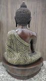 White Whale Brass Antique Buddha Idol Metal Sculpture Buddha Statue Brass Astmangal Pose Goddess Statue Home Decor Gift - Height : 21 Inches