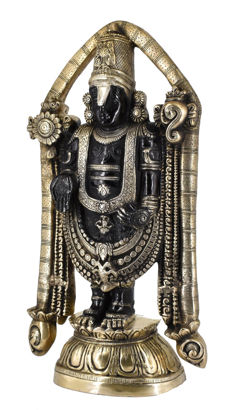 White Whale Lord Tirupati Balaji/Sri Venkateswara Brass Statue ...