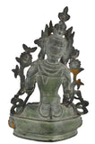 White Whale Tara Buddha Idol Tibetan Buddhism Yin Kwan Goddess Buddhist Statue -Antique Buddha Brass Sculpture