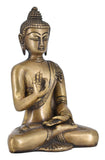 White Whale Brass Buddha Statue Yoga Murti for Home Decor Entrance Office Table Living Room Meditation Luck Gift Feng Shui
