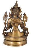 White Whale Tara Buddha Idol Tibetan Buddhism Yin Kwan Goddess Buddhist Statue -Antique Buddha Brass Sculpture Home Décor