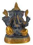 White Whale Antique Brass Mangalkari Ganesha Statue Bhagwan Idol Ganesha Statue Ganpati Murti Home Décor
