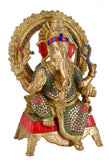 White Whale Lord Mangalkari Ganesha Sitting On Singhasan Bhagwan Idol Ganesha Statue Ganpati Murti Home Decor