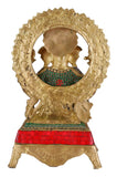 White Whale Lord Mangalkari Ganesha Sitting On Singhasan Bhagwan Idol Ganesha Statue Ganpati Murti Home Decor