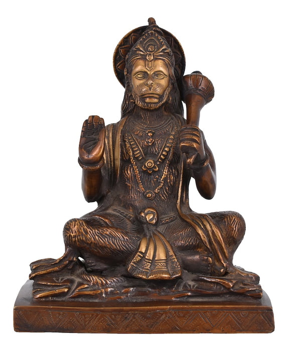 White Whale Lord Hanuman Idol Strength Monkey Figurine Bajrang Bali Statue Brass Sculpture Diwali Decor Gifts