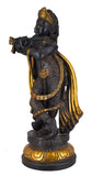 White Whale Antique Lord Krishna Brass Statue Bhagwan Lord Krishna Idol Statue Murti Home Decor - 17 Inches
