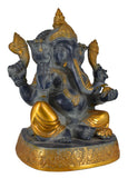 White Whale Antique Brass Mangalkari Ganesha Statue Bhagwan Idol Ganesha Statue Ganpati Murti Home Décor