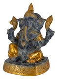 White Whale Antique Brass Mangalkari Ganesha Statue Bhagwan Idol Ganesha Statue Ganpati Murti Home Décor