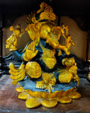 White Whale Lord Ganesh Idol Large Ganesha Brass Statue-Hindu Success God Sculptures - 22 Inches