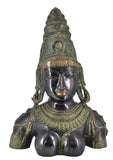 White Whale Brass Antique Goddess Parvati Idol Figurine Home Decorative Showpiece
