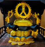 White Whale Lord Ganesh Idol Large Ganesha Brass Statue-Hindu Success God Sculptures - 22 Inches