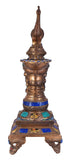 White Whale Brass Peacock Oil Lamp DIya Home Decor - 20 Inches
