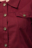 Whitewhale Full Sleeve Solid Women Denim Maroon Jacket