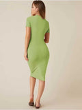 Whitewhale Women Bodycon Light Green Dress