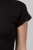 Whitewhale Casual Regular Sleeves Solid Women Black Top