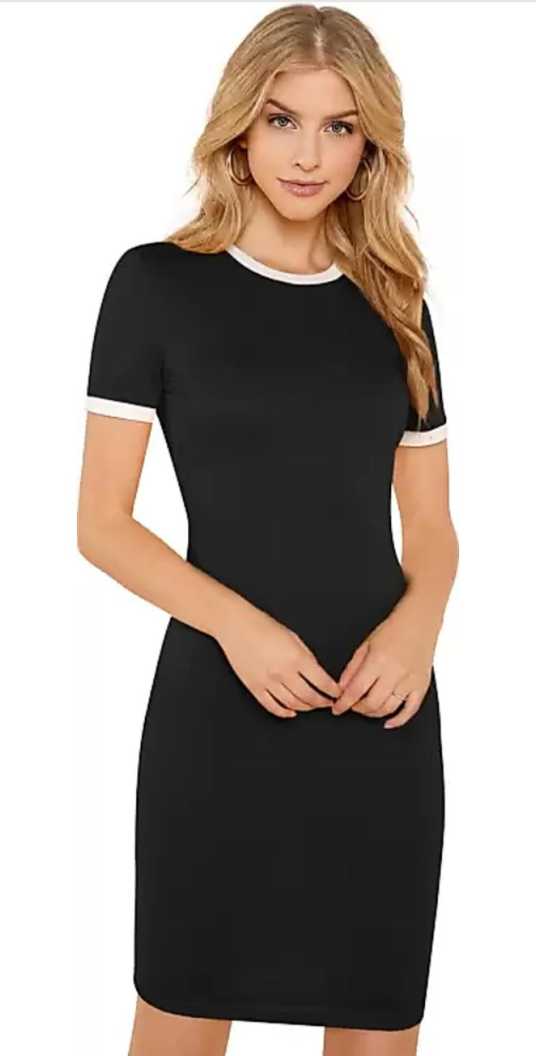 Whitewhale Women Bodycon Black Dress