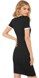 Whitewhale Women Bodycon Black Dress