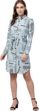 Whitewhale Women Shirt Black, Light Blue Dress