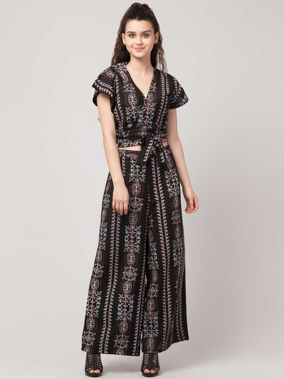 Whitewhale Women Fit and Flare Black Dress