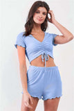Whitewhale Women Two Piece Light Green Dress