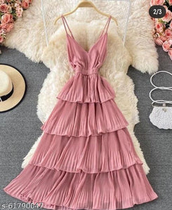 Whitewhale Latest Stylish Trendy New Fashionable Platted Dress