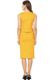Whitewhale Women Bodycon Mustard Dress