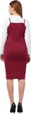 Whitewhale Women Maroon Dungaree