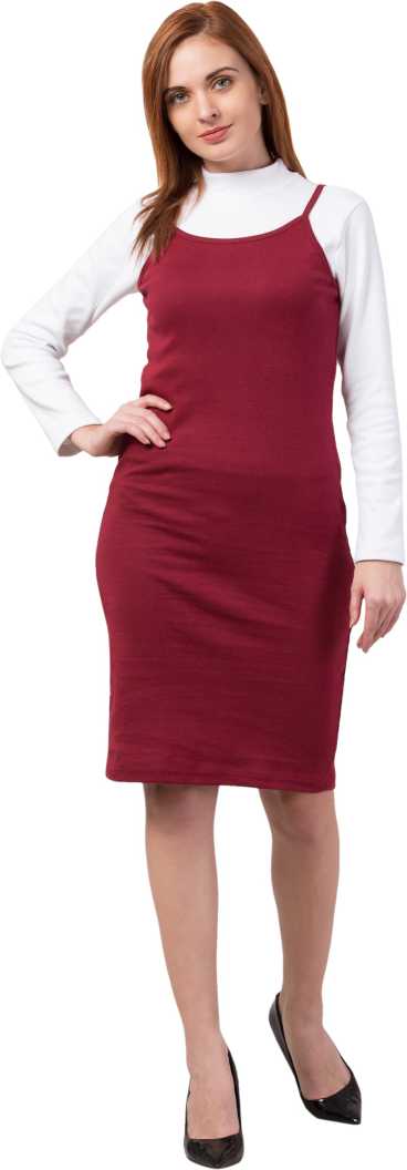 Womens Maroon Dungaree Dress Casual Wear Maroon Cotton Lycra Dungaree Dress For Women-2053 At Womens Maroon Dungaree Dress Casual Wear Maroon Cotton Lycra Dungaree Dress For Women-2053 At
