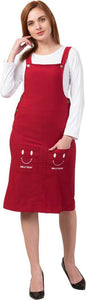 Whitewhale Women Maroon Dungaree