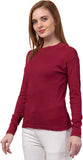 Whitewhale Casual Regular Sleeves Solid Wome Maroon Top