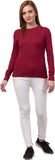 Whitewhale Casual Regular Sleeves Solid Wome Maroon Top