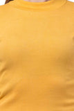 Whitewhale Casual Regular Sleeves Solid Wome Mustard Top