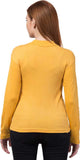 Whitewhale Casual Regular Sleeves Solid Wome Mustard Top