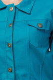 Whitewhale Full Sleeve Solid Women Denim Cool Blue Jacket