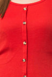 Whitewhale Casual Regular Sleeves Solid Women Red Top