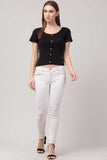 Whitewhale Casual Regular Sleeves Solid Women Black Top