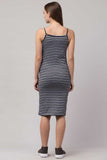 Whitewhale Women Bodycon Grey Black  Dress