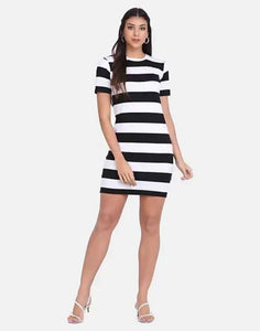 Whitewhale Women Bodycon White Black Dress