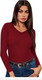 Whitewhale Casual Regular Sleeves Solid Women Maroon Top