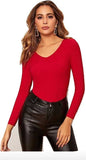 Whitewhale Casual Regular Sleeves Solid Women Red Top