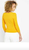 Whitewhale Casual Regular Sleeves Solid Women Yellow Top