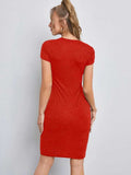 Whitewhale Women Bodycon Red Dress