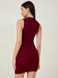 Whitewhale Women Bodycon Maroon Dress