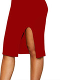 Whitewhale Women Bodycon Maroon Dress