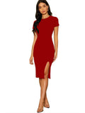 Whitewhale Women Bodycon Maroon Dress