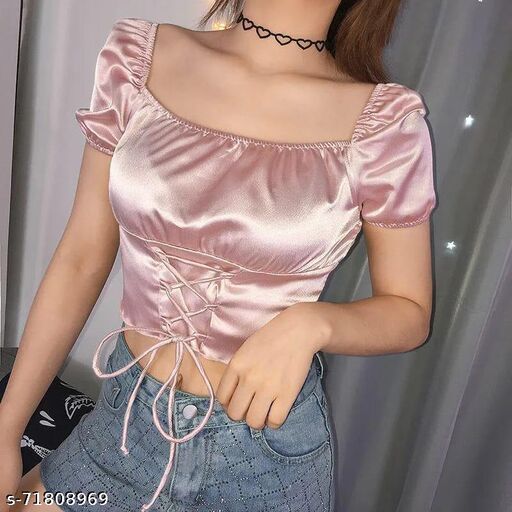 Whitewhale Latest Stylish Trendy New Fashionable Satin Softy Top