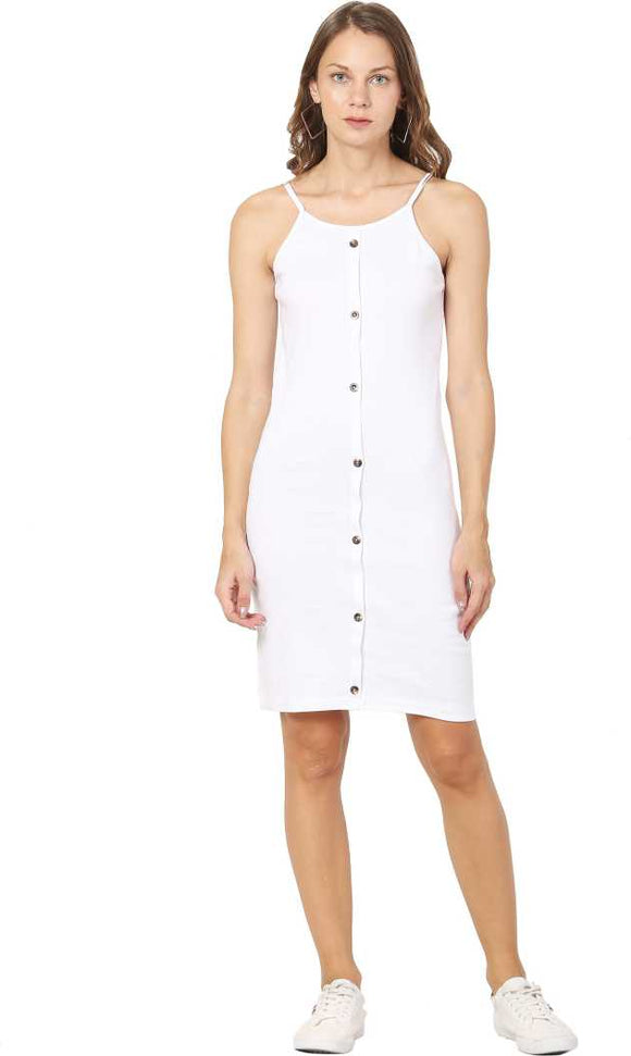 Whitewhale Women Bodycon White Dress